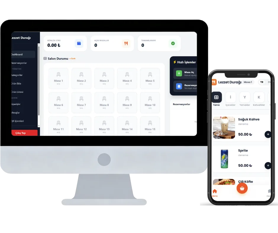 Qr Menu Adisyon Web Yazılımı