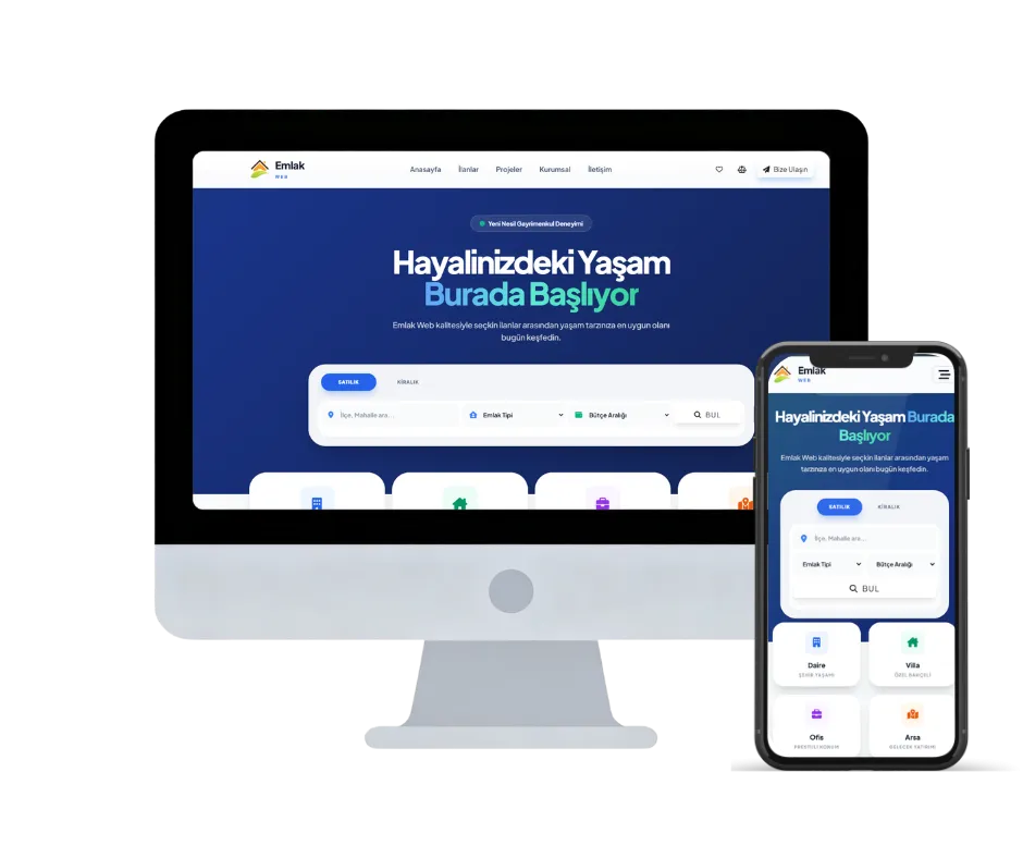 Premium Tasarım, Modern Panel ve Tam Güvenlikli Emlak Yazılımı